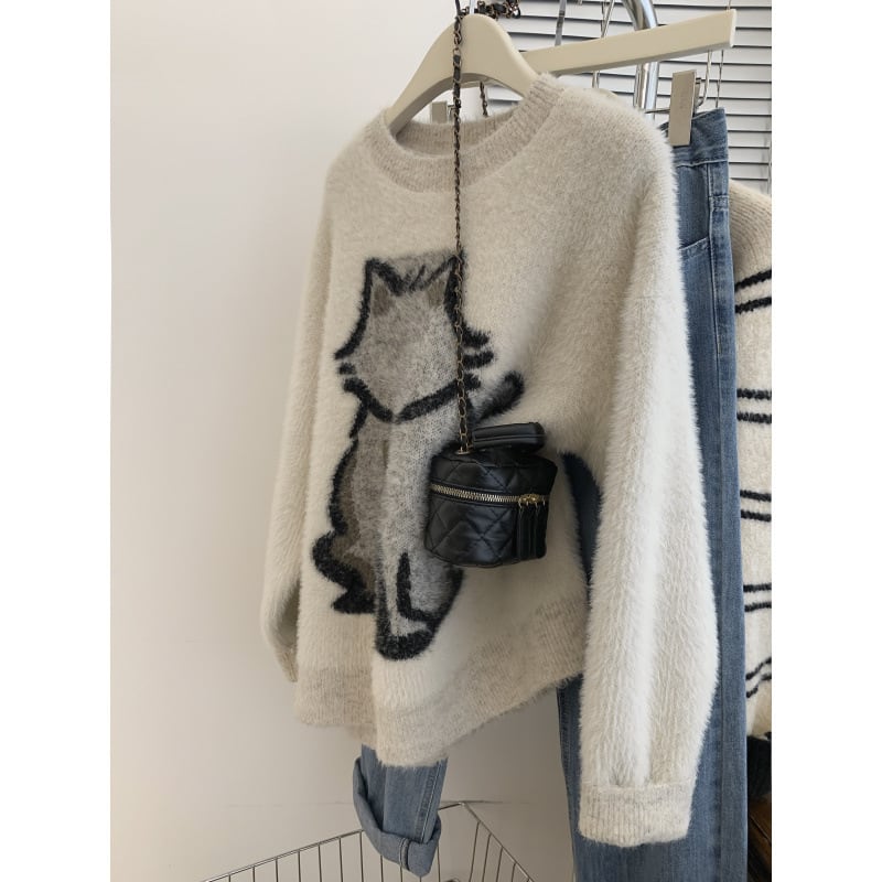 【tops】クルーネックニットセーター　M28912