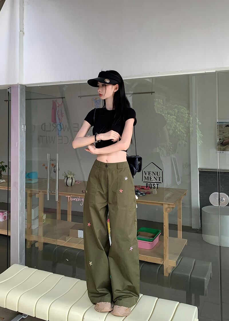 【bottoms】ジーンズガウチョパンツG20403