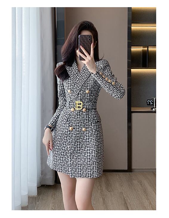 【dress】長袖ツイードスーツワンピース G17855