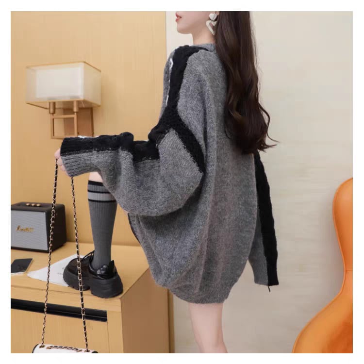 【tops】クルーネックニットセーター　M27713
