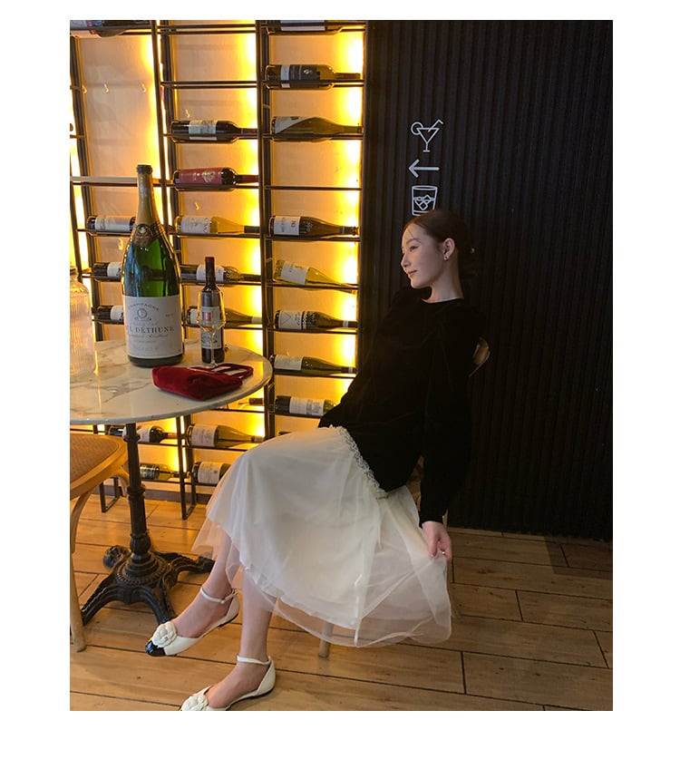【dress】チュールドッキングワンピース　M26460