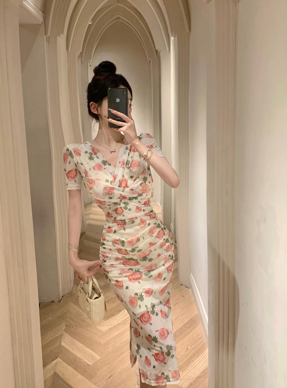 【dress】プリントワンピース　M25236