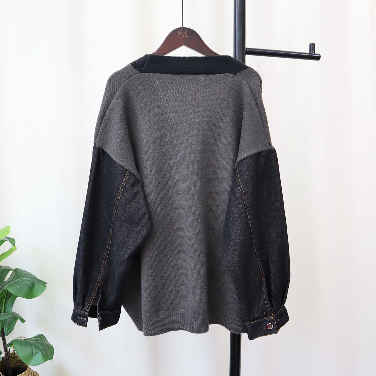 【outer】ドッキングニットカーデ　M18952