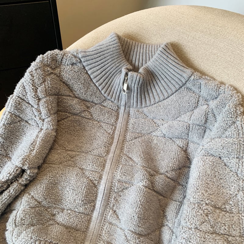【outer】ファスナーニットカーデ　M26693