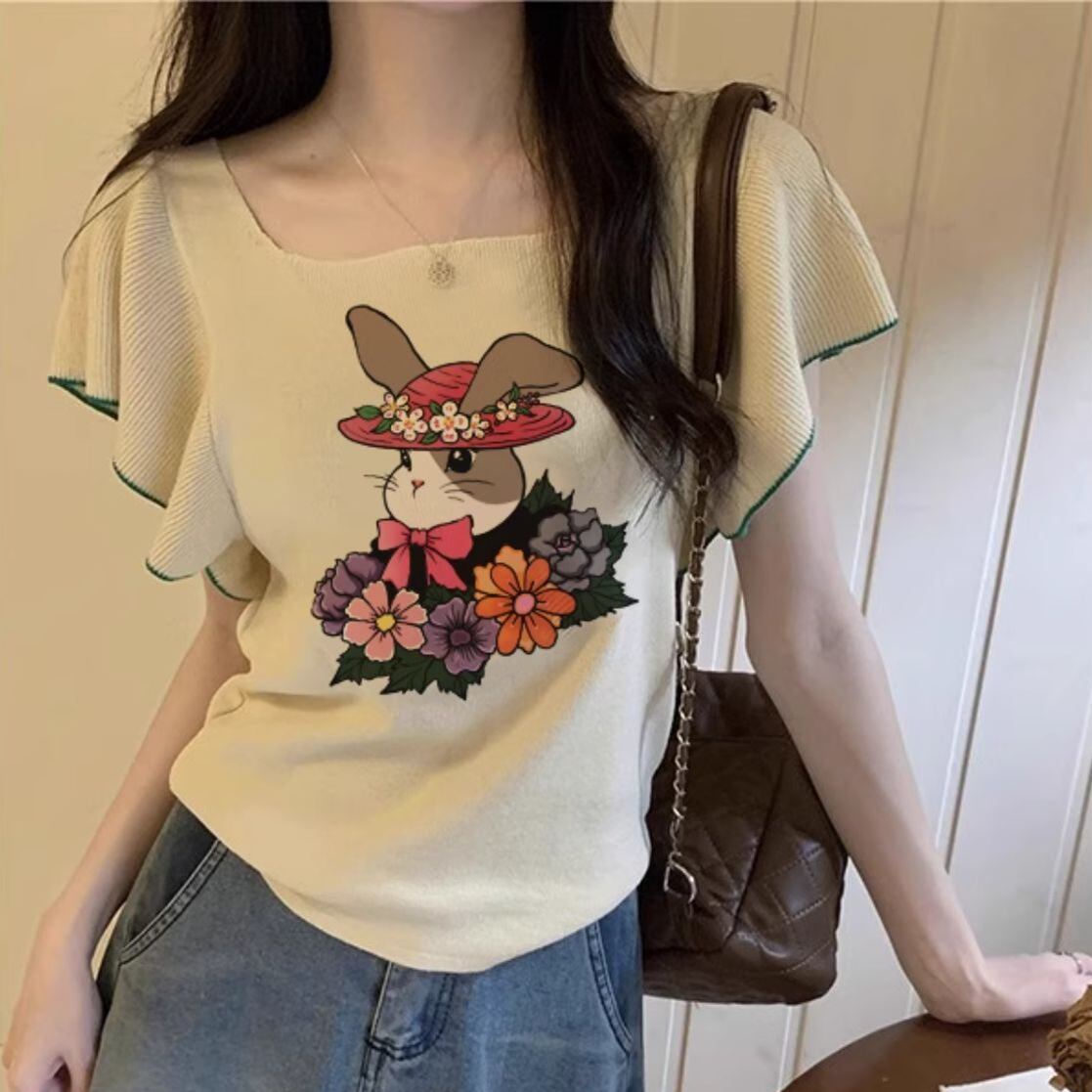 【tops】ニットTシャツG20327