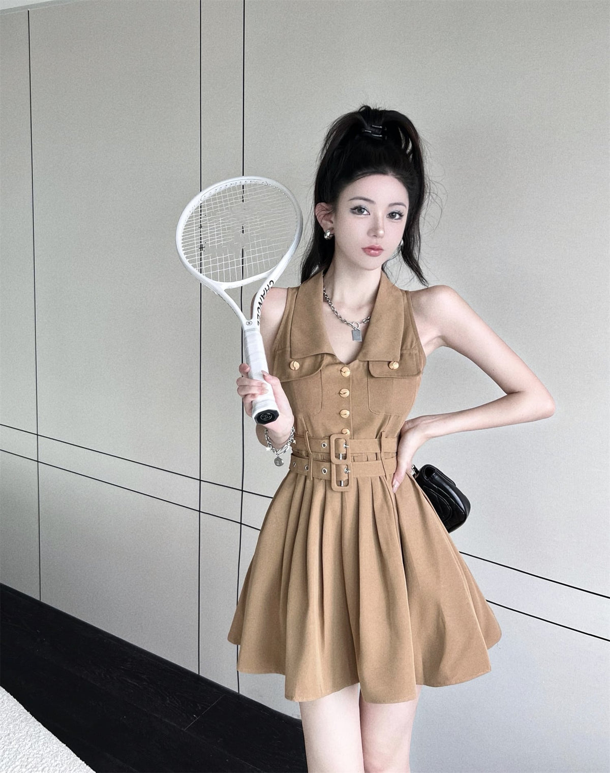 【dress】プリーツワンピース　M25089