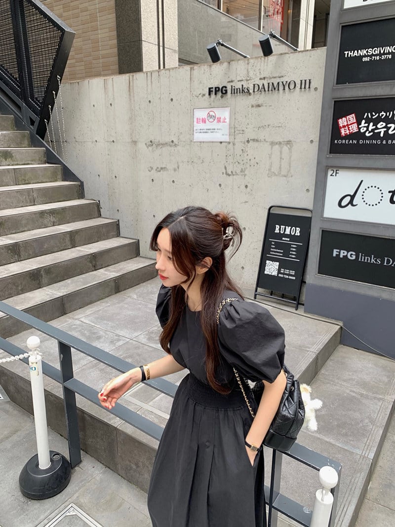 【dress】パフスリーブワンピース　M29779
