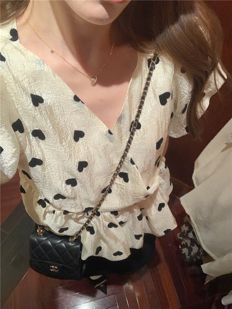 【tops】ハート柄トップス　M25215