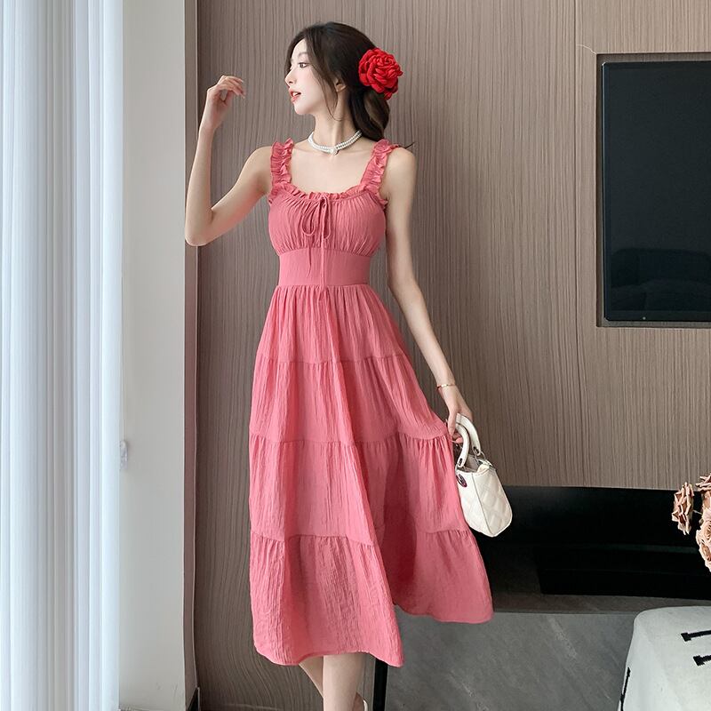 【dress】バックで綺麗キャミワンピース G20256