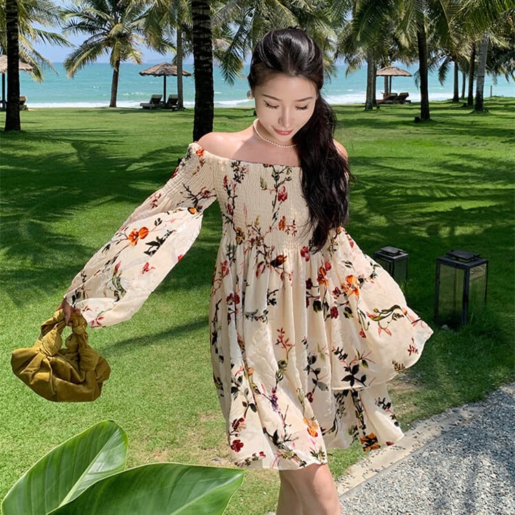 【dress】花柄ワンピース　M25307
