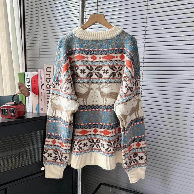 【tops】クルーネックニットセーター　M18559