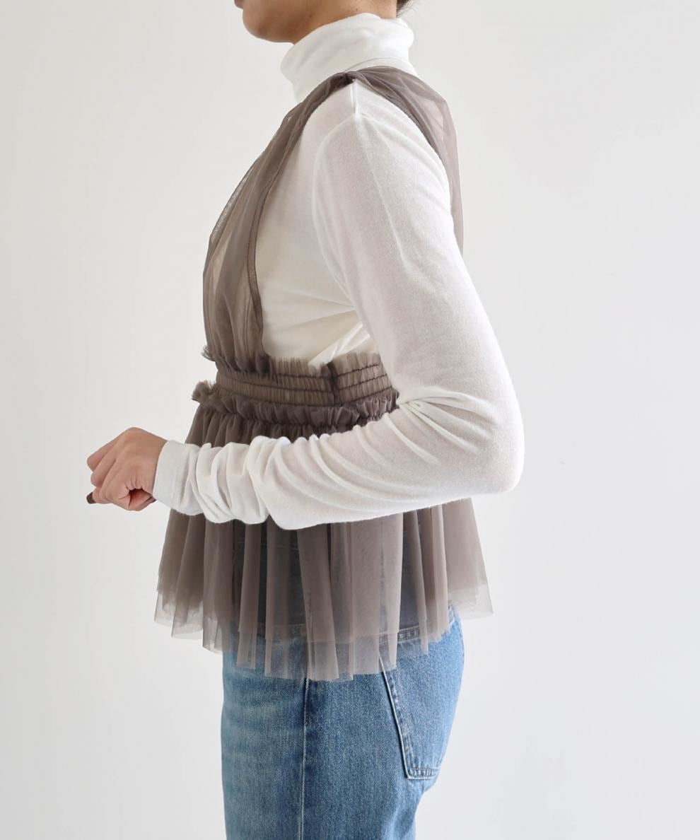 【tops】チュールノースリーブトップス　M29964