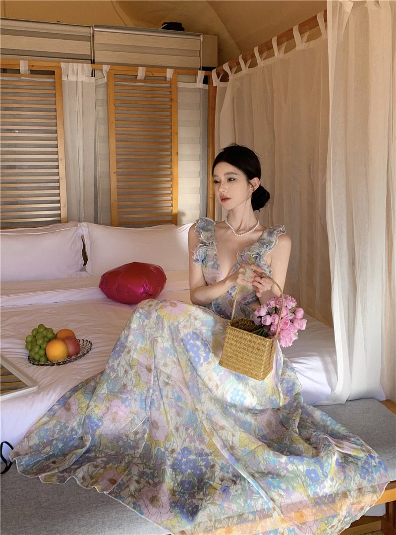 【dress】花柄キャミワンピース　M24546