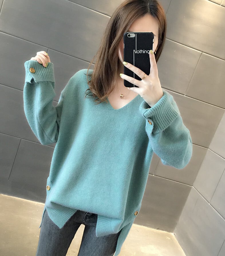 【tops】Vネックニットセーター　M28858