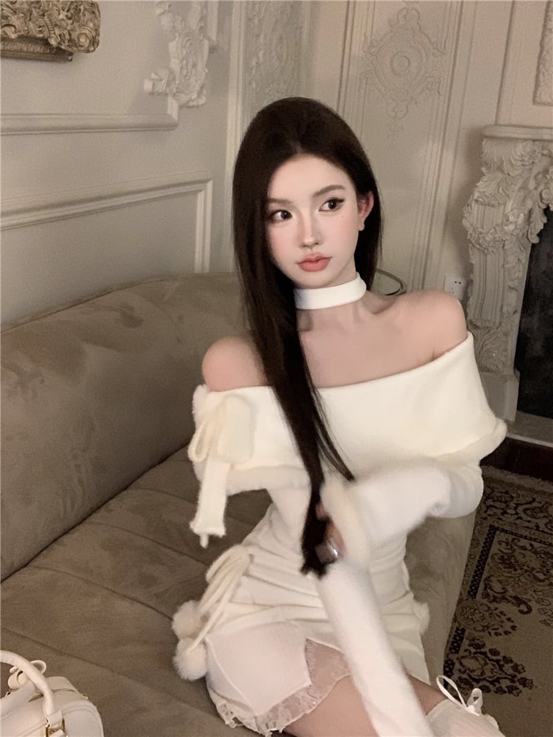 【dress】オフショルダーワンピース　M28460