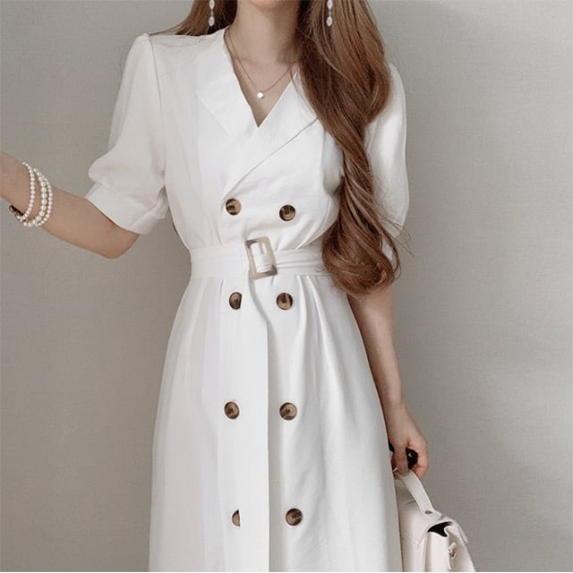 【dress】ダブルボタンワンピース　M23985
