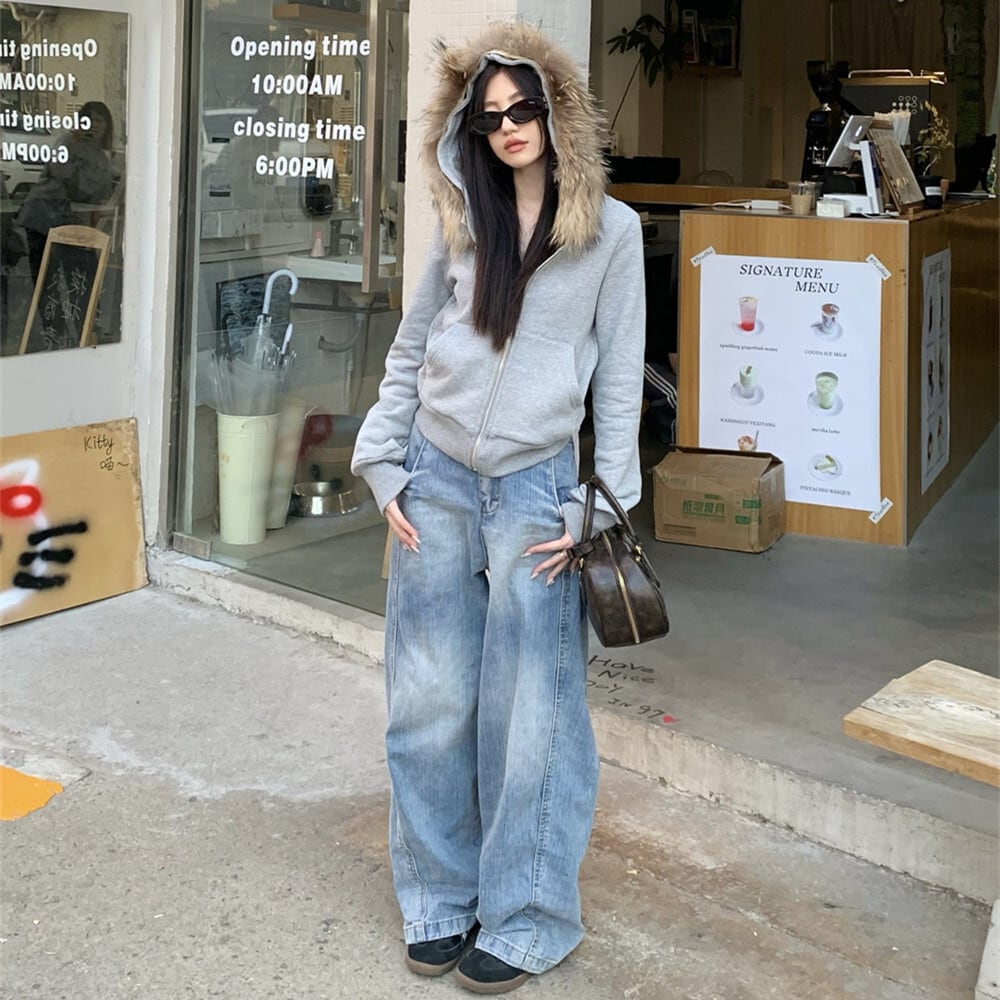 【outer】ファーフーディーパーカー　M27622