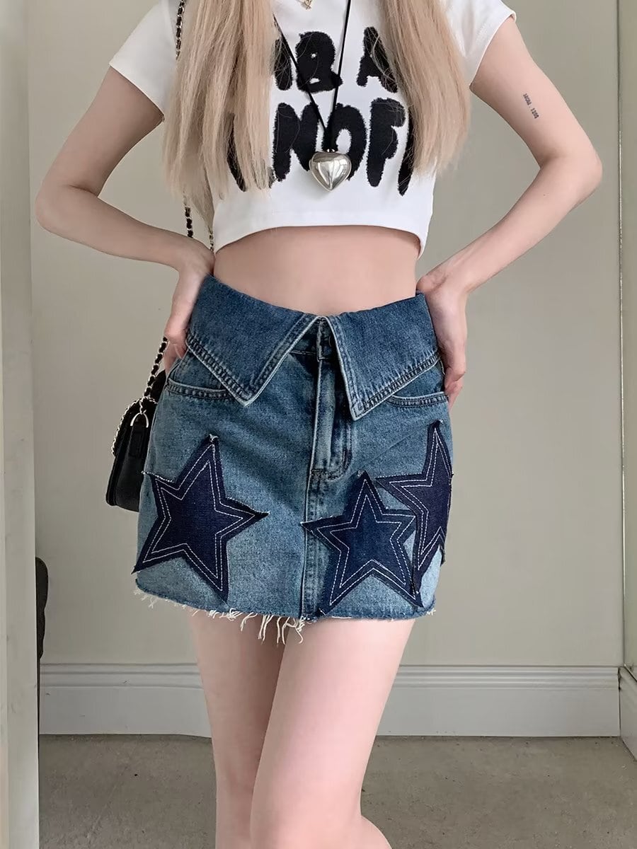 【bottoms】AラインデニムスカートG20938