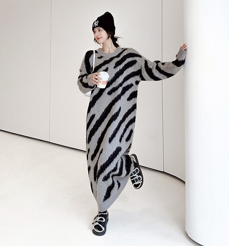 【dress】ロングニットワンピース　M18580