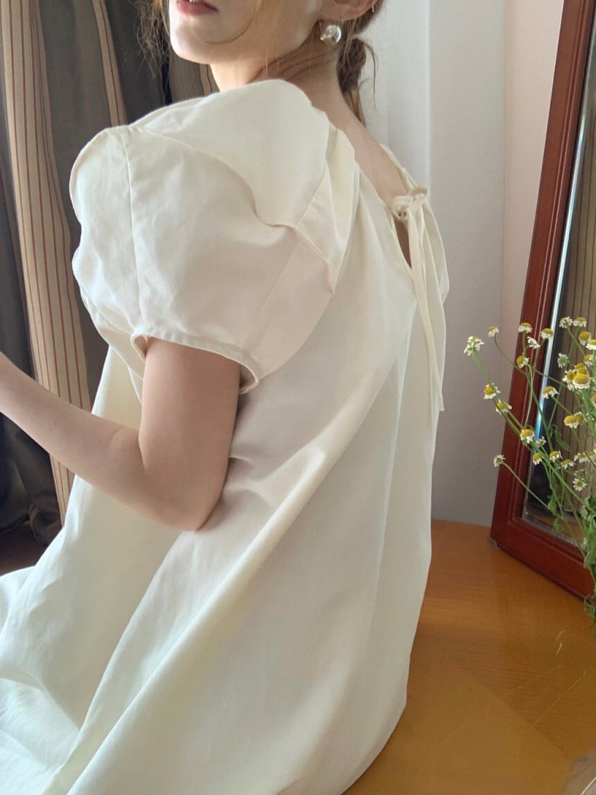 【dress】パフスリーブワンピース　M24627