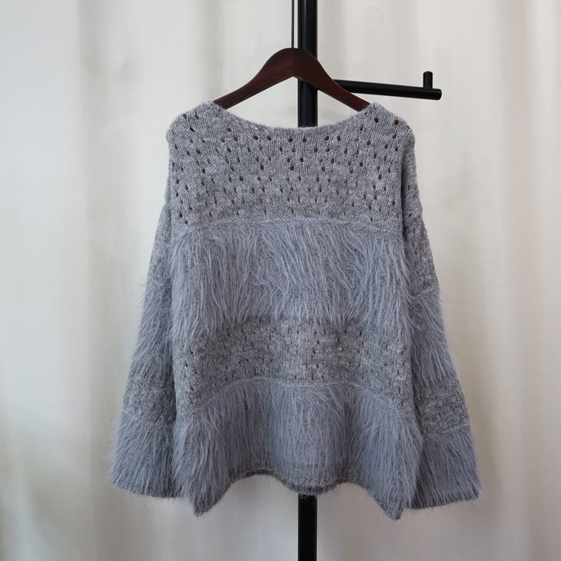 【tops】ファーニットセーター　M25376