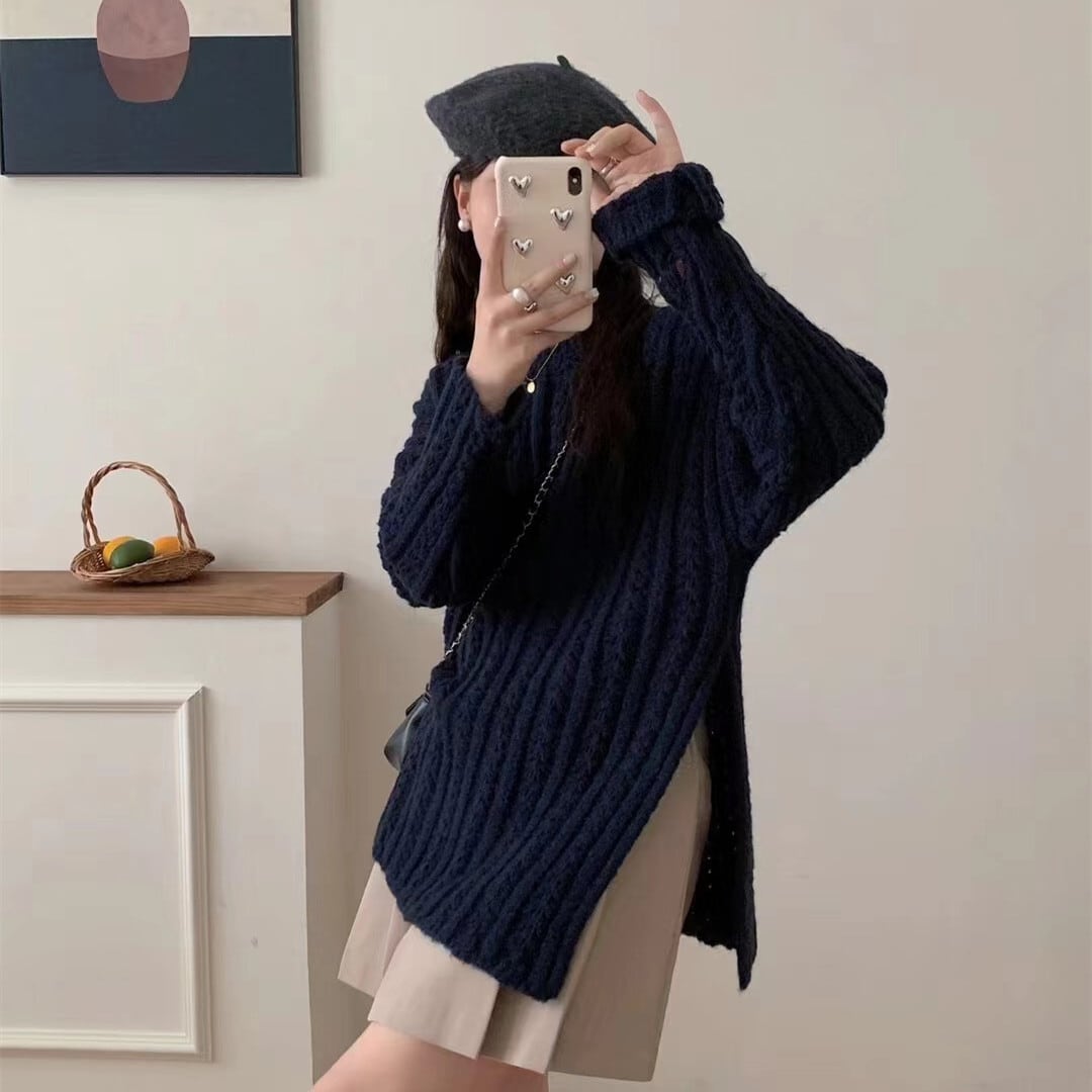 【tops】カットワークニットセーター　M26279