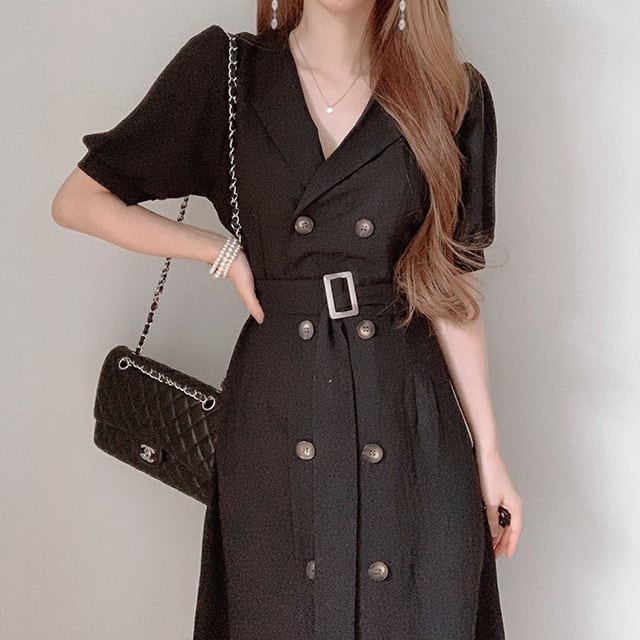 【dress】ダブルボタンワンピース　M23985