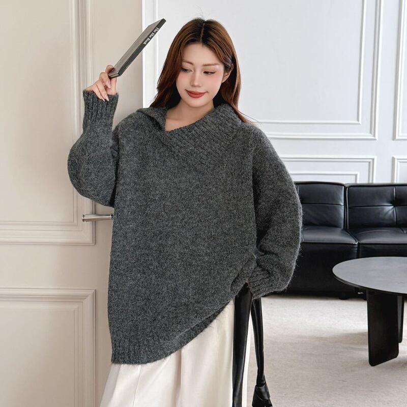 【tops】ハイネックニットトップス Q7033