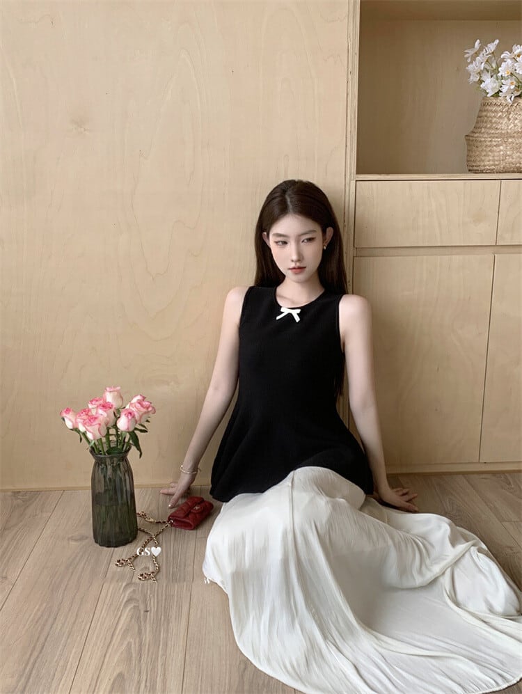 【tops】ノースリーブニットトップス　M30255