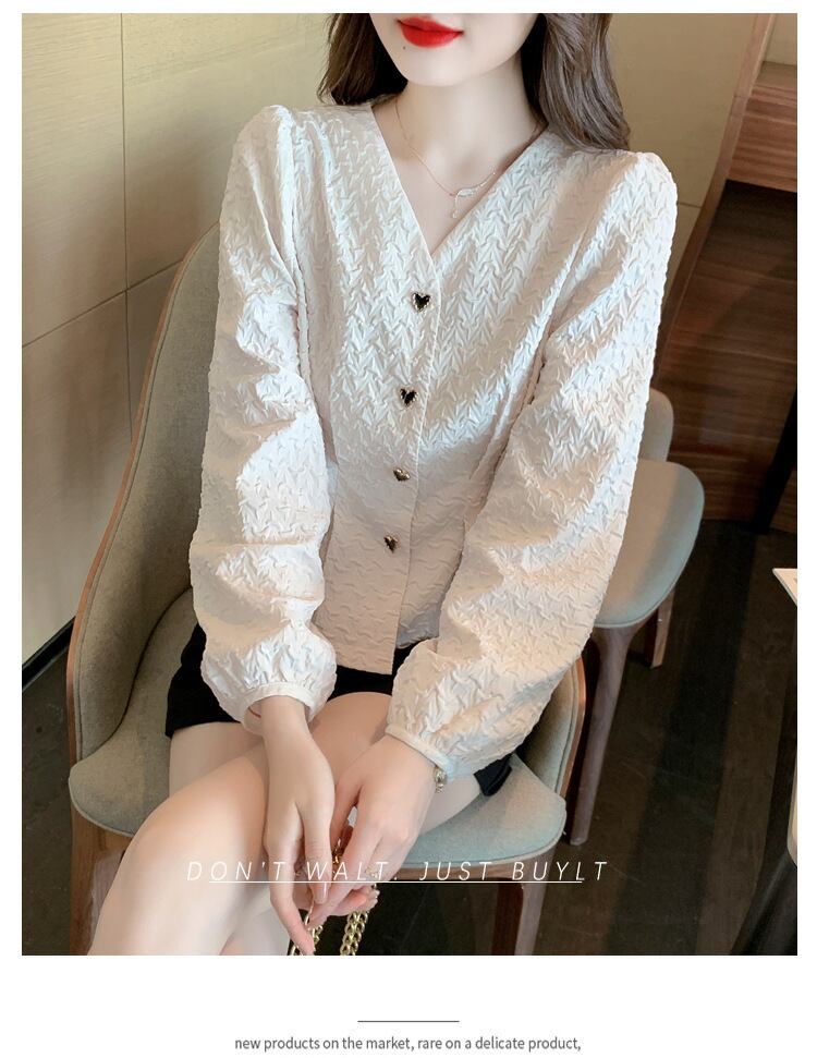 【tops】Vネックシャツトップス　M28618