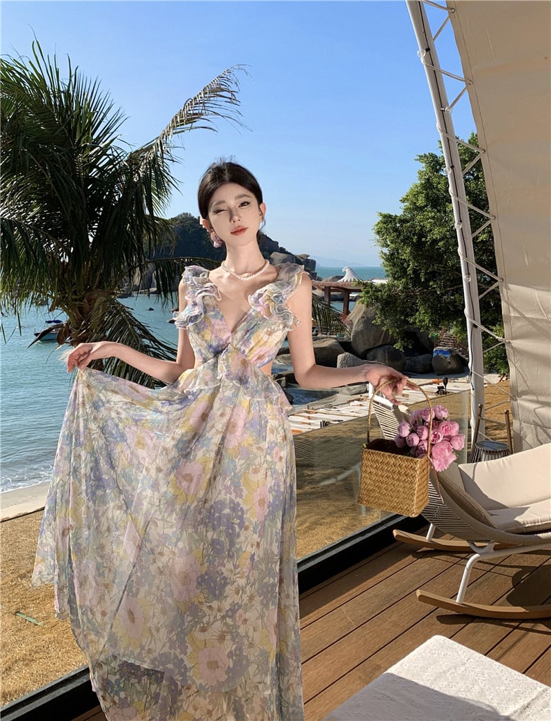 【dress】花柄キャミワンピース　M24546