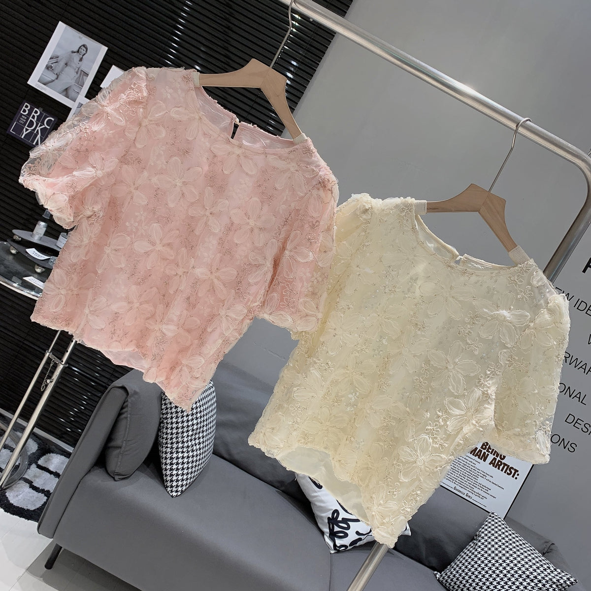 【tops】パフスリーブトップス　M24011