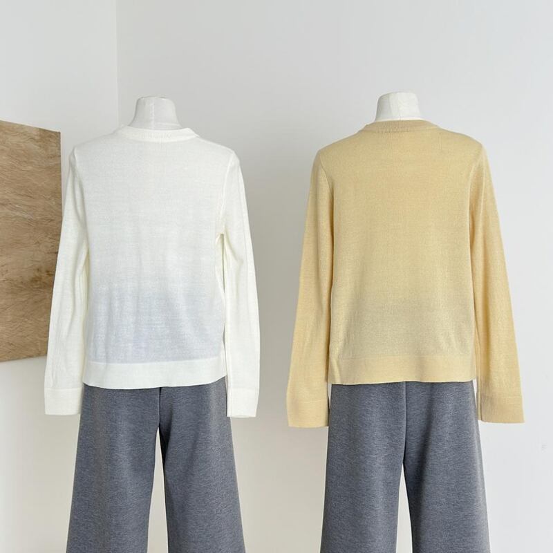 【outer】2色展開ニットカーディガン Q7807