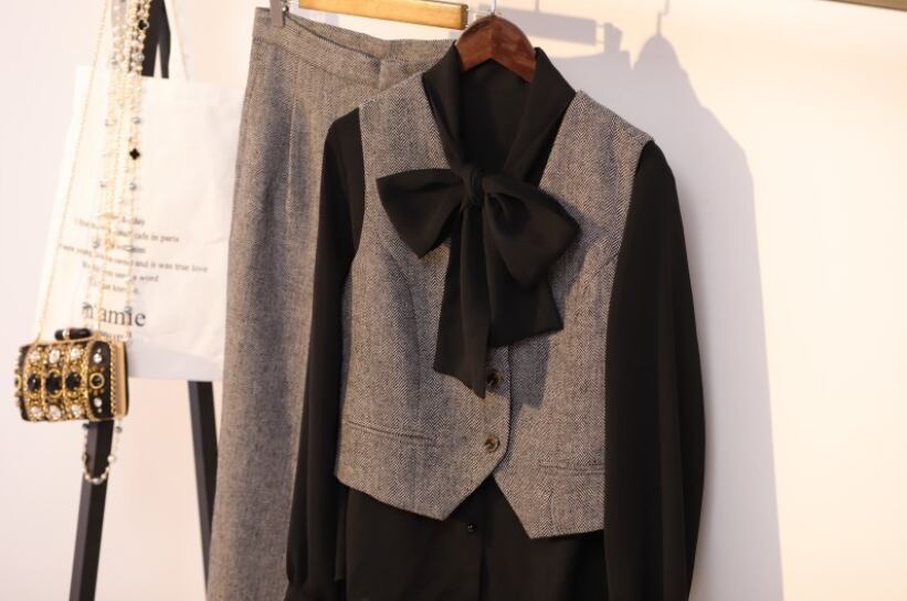 【set】ファッション!気質満点スーツベスト+シャツ+パンツオシャレ3点セット G2525