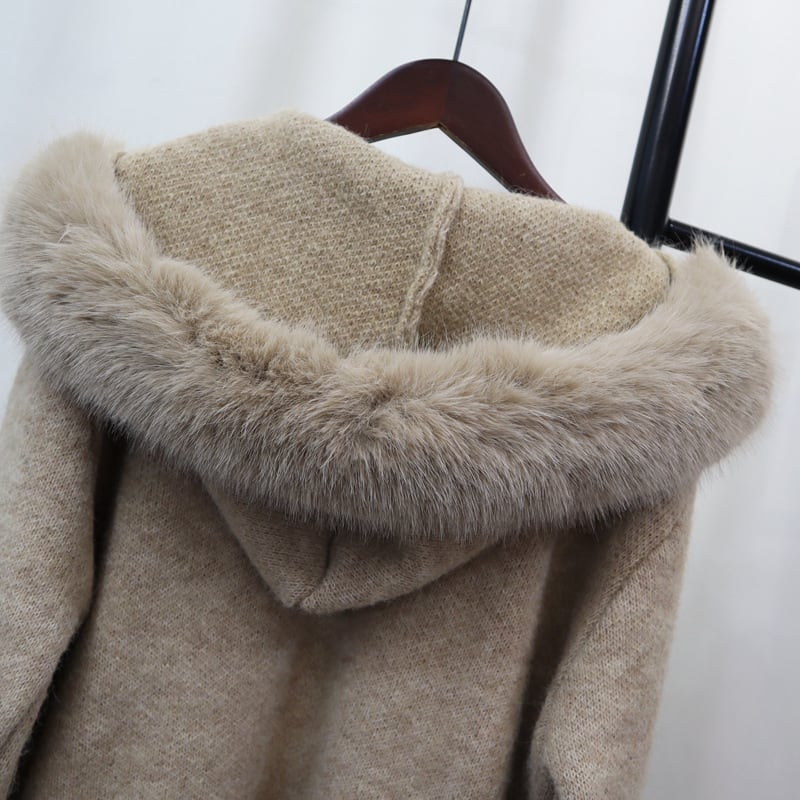 【outer】フードファーニットカーデ　M27439