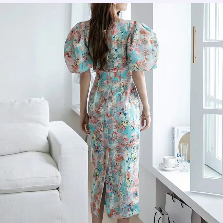 【dress】プリントワンピース　M24812
