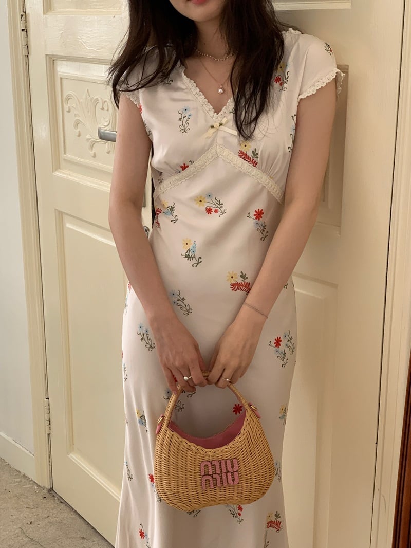 【dress】Vネックワンピース　M24468