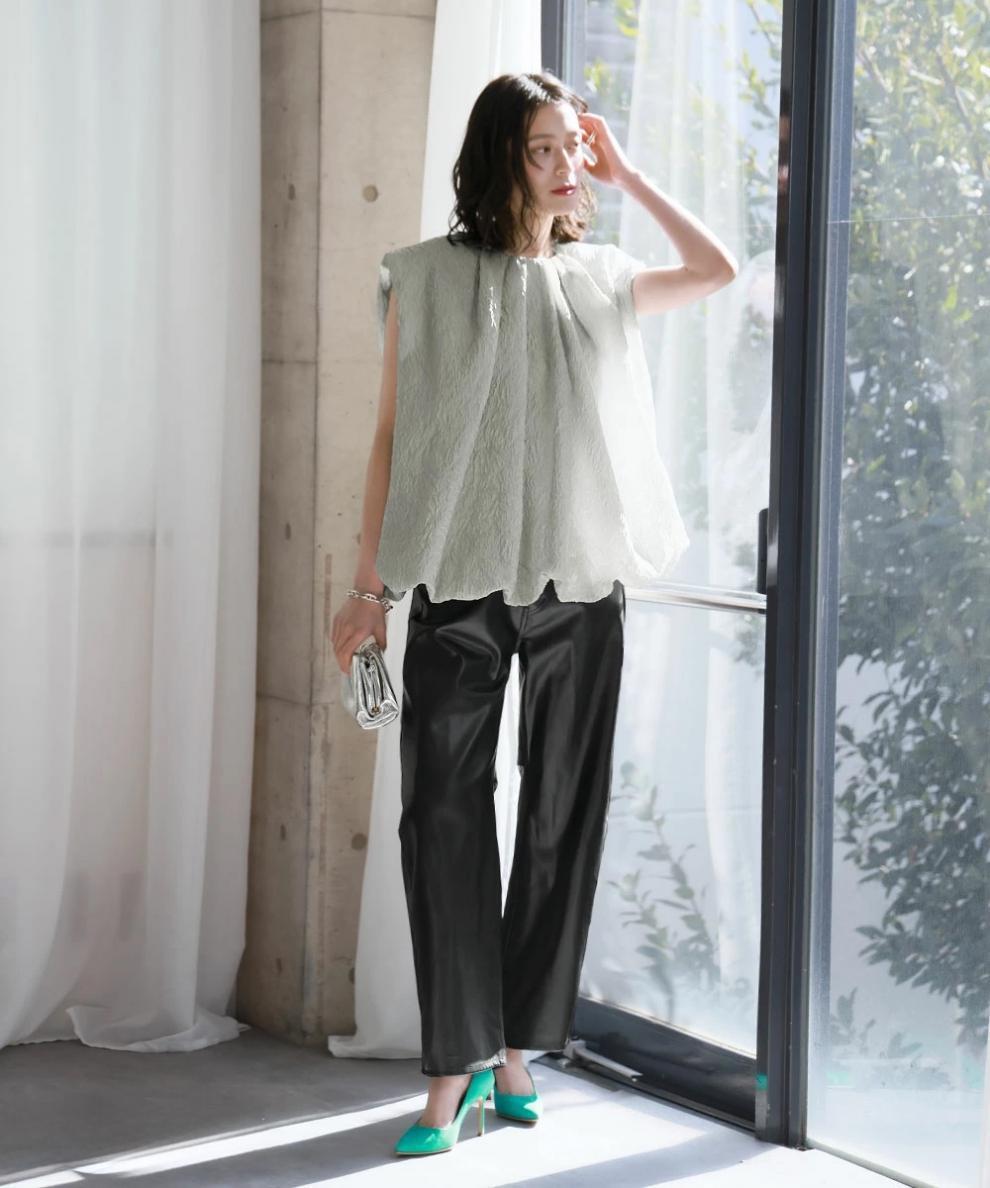 【tops】ジャカードトップス　M24075
