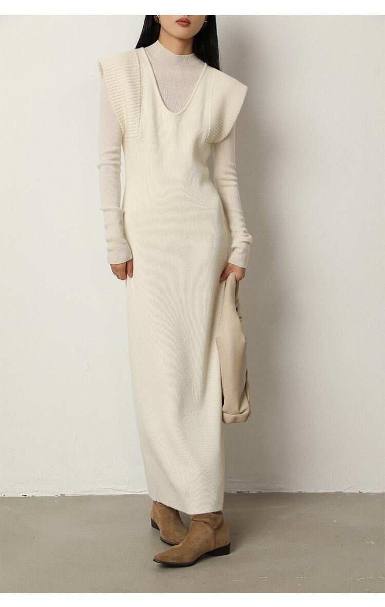 【dress】ノースリーブニットワンピース　N2809