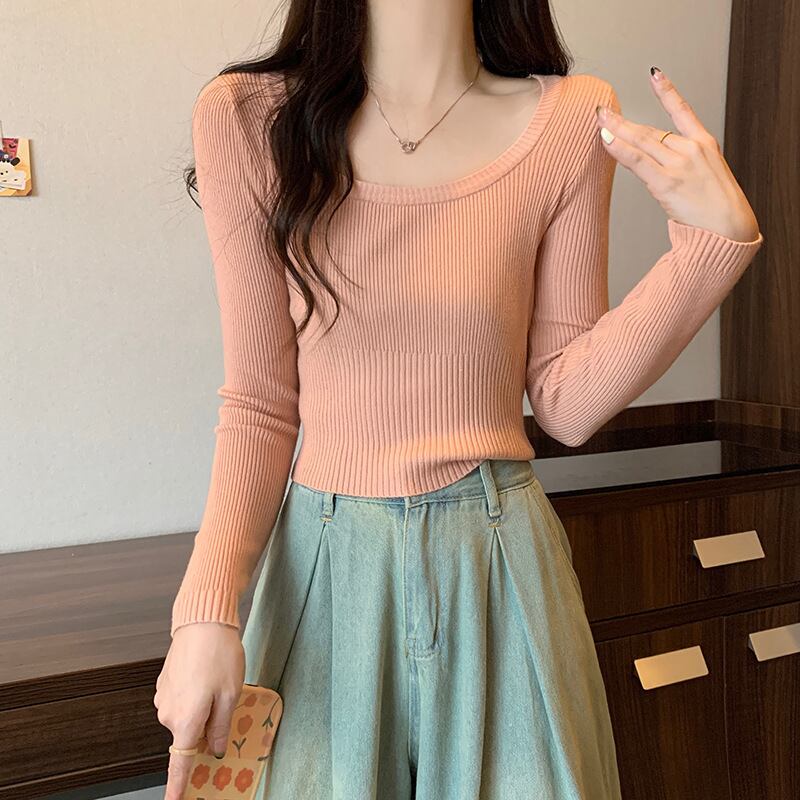 【tops】ニットトップス　M18835