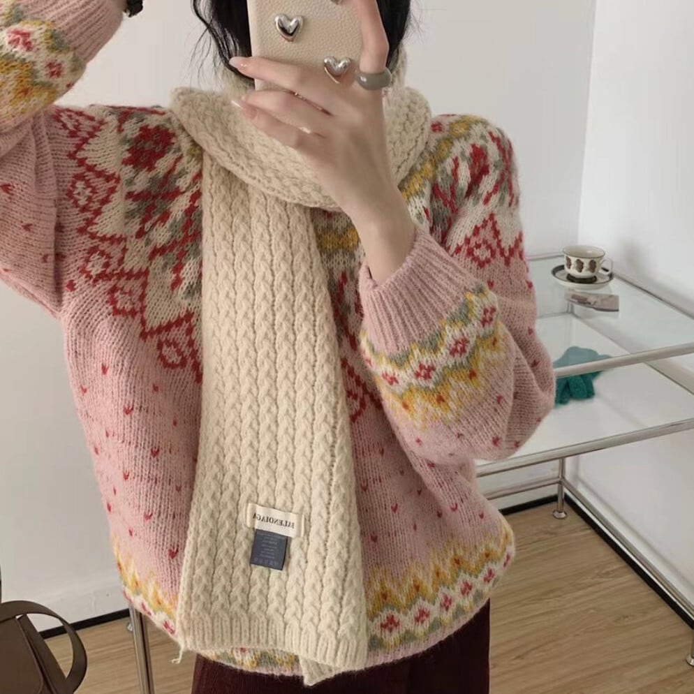 【tops】クルーネックニットセーター　M28603