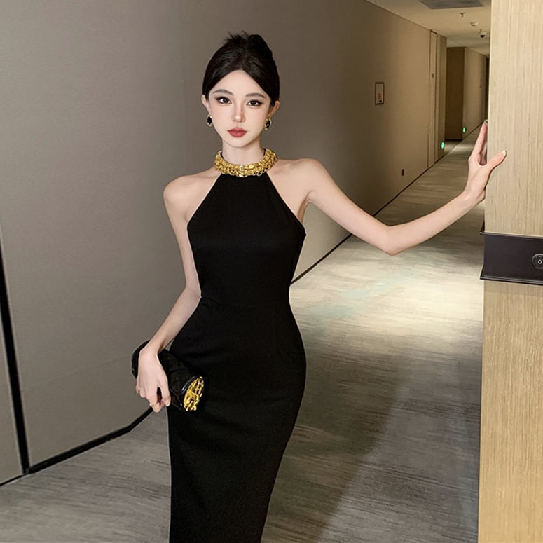 【dress】ホルターネックワンピース G20086