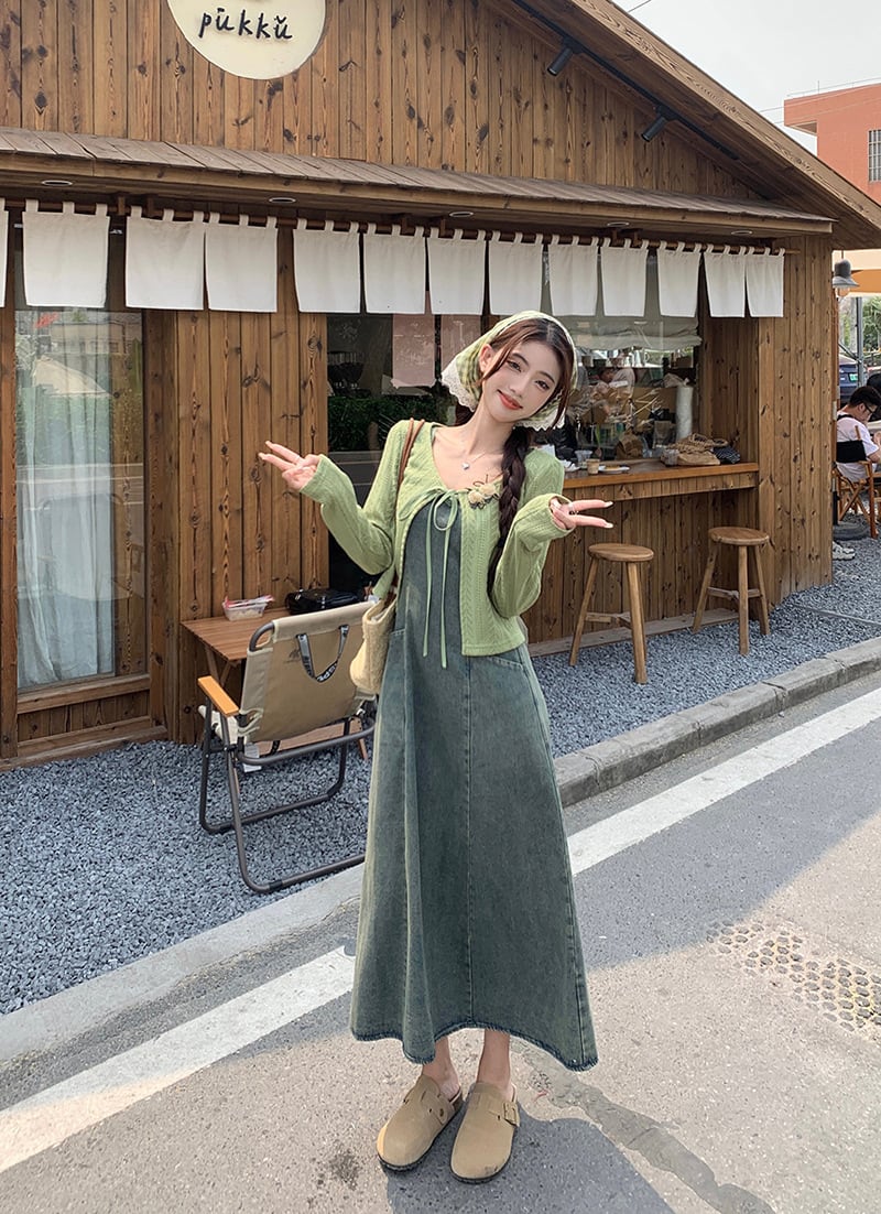 【dress】デニムキャミワンピースG21377