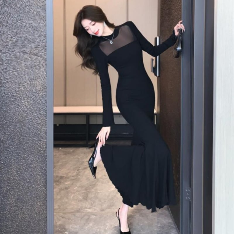 【dress】マーメイドドッキングワンピース　M28229