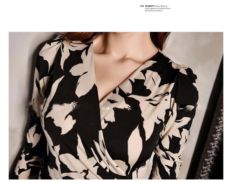 【dress】好感度UP!セクシー気質満点レトロ体型カバー着痩せVネックワンピース G2003