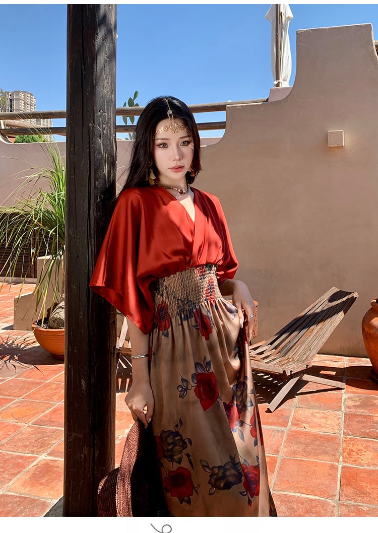 【dress】プリントワンピース　M25280