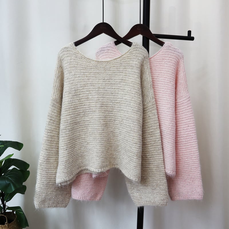 【tops】キラキラニットセーター　M25371