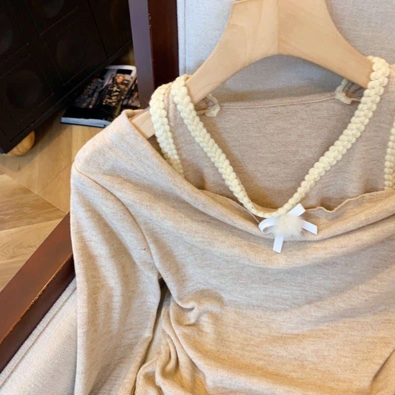 【tops】ドッキングニットトップス　M29224