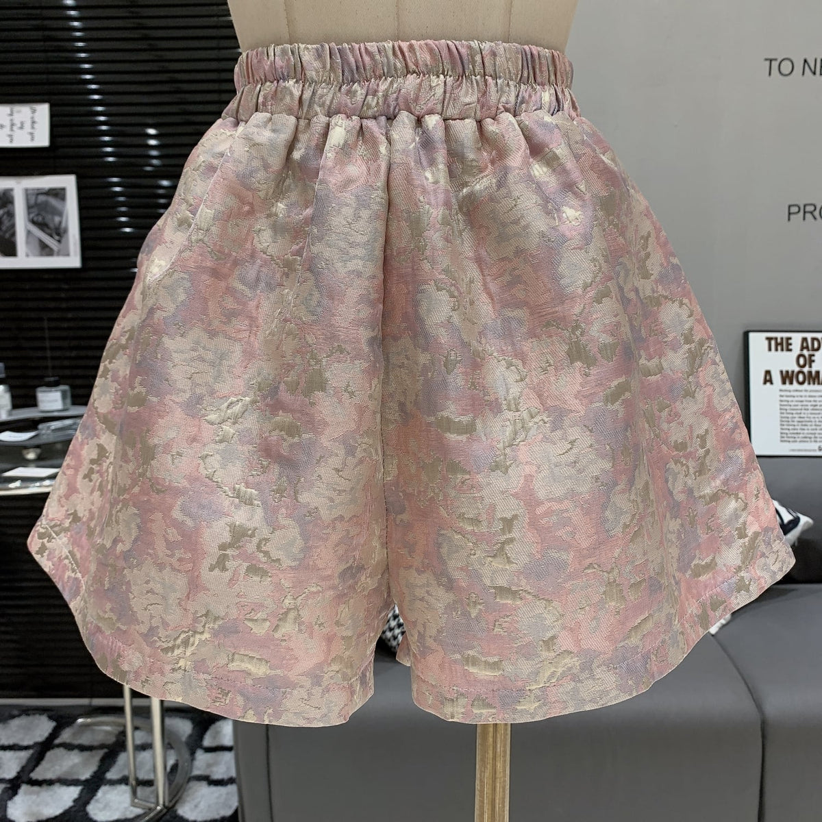 【set】ジャカードトップス×ショートパンツセット