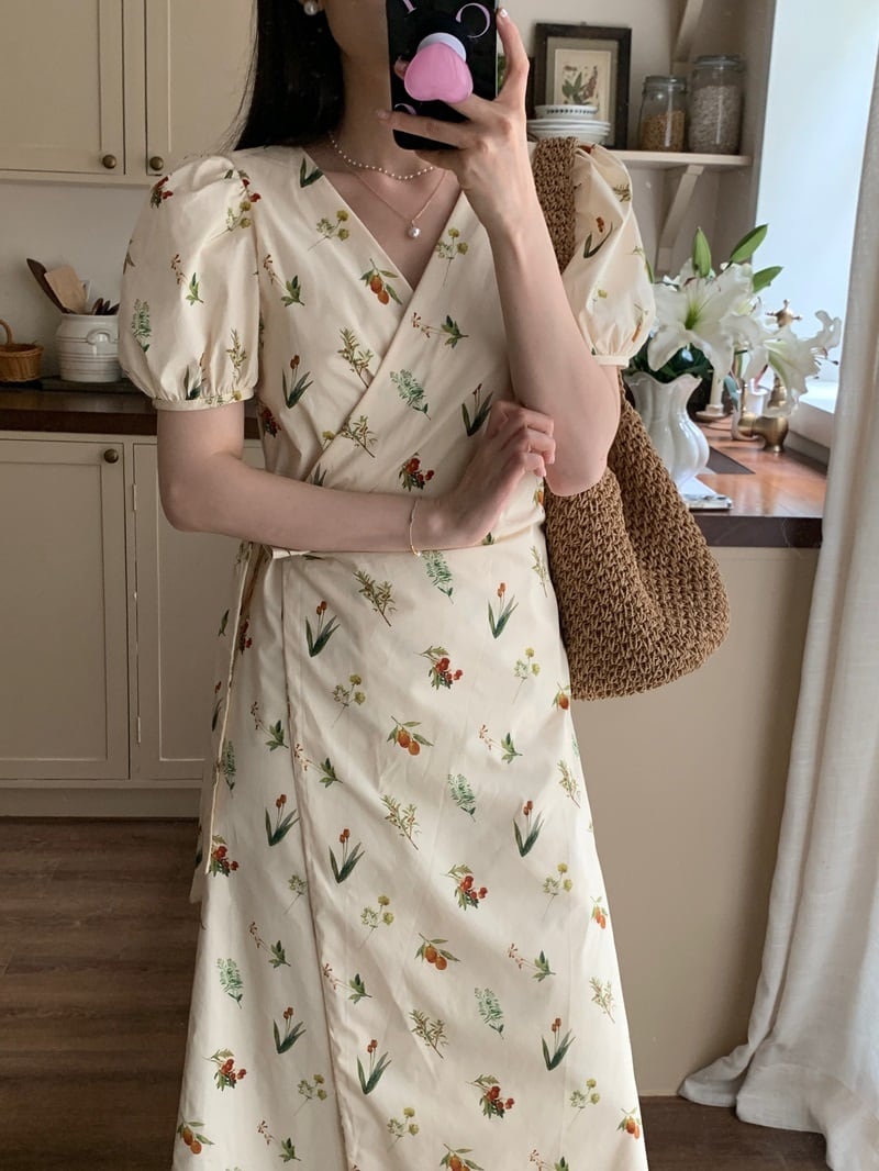 【dress】花柄ワンピース　M25191